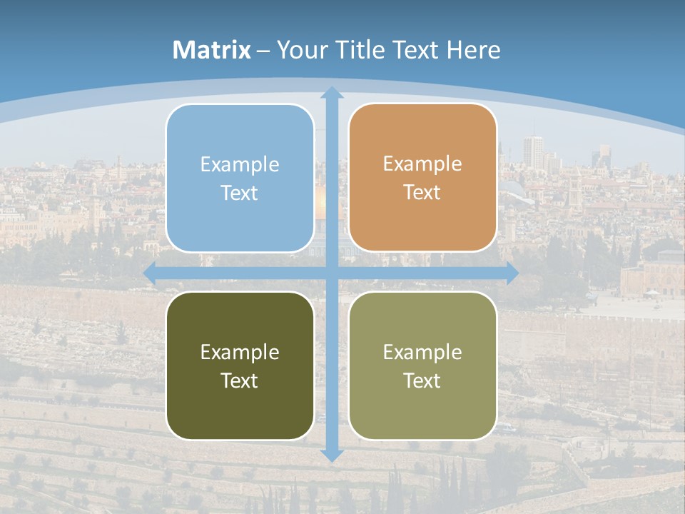 An Aerial View Of The Old City Of Jerusalem PowerPoint Template