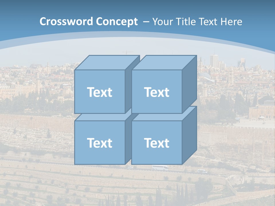 An Aerial View Of The Old City Of Jerusalem PowerPoint Template
