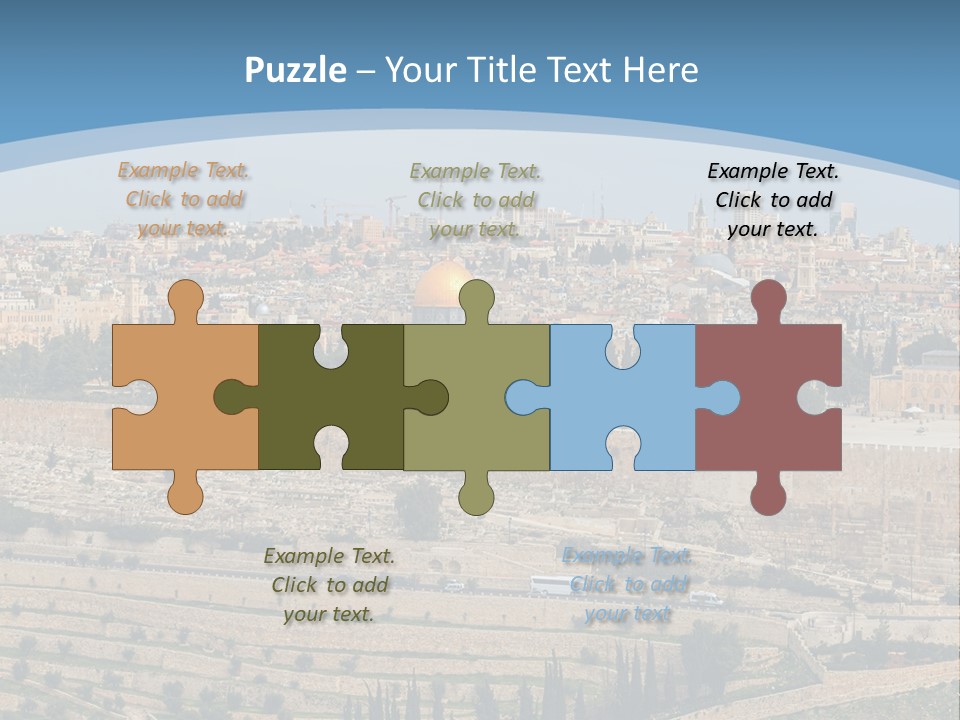 An Aerial View Of The Old City Of Jerusalem PowerPoint Template