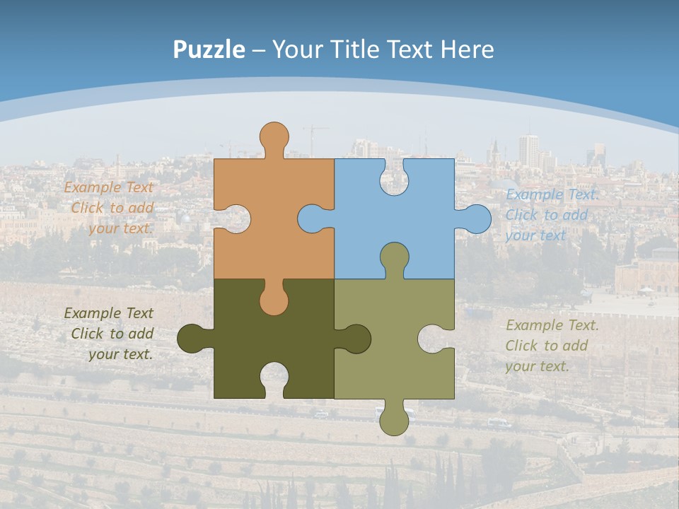 An Aerial View Of The Old City Of Jerusalem PowerPoint Template