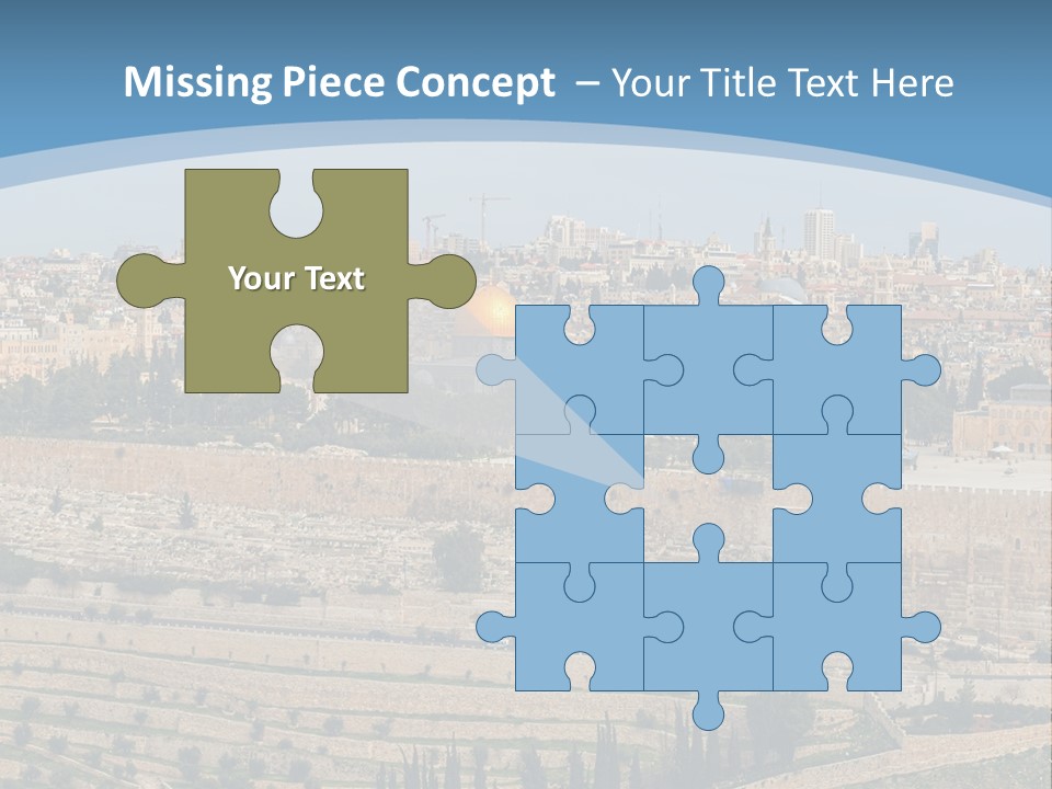 An Aerial View Of The Old City Of Jerusalem PowerPoint Template
