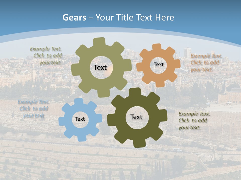 An Aerial View Of The Old City Of Jerusalem PowerPoint Template