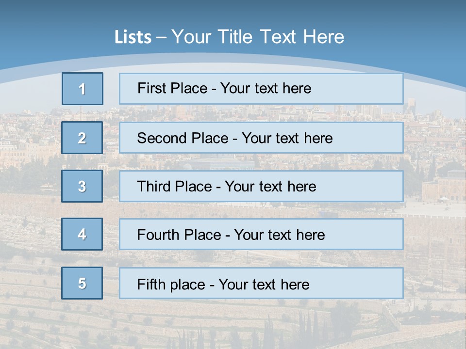 An Aerial View Of The Old City Of Jerusalem PowerPoint Template