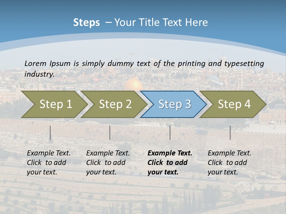 An Aerial View Of The Old City Of Jerusalem PowerPoint Template