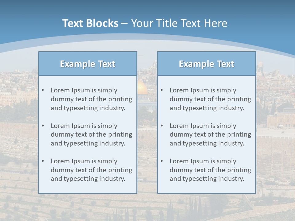 An Aerial View Of The Old City Of Jerusalem PowerPoint Template