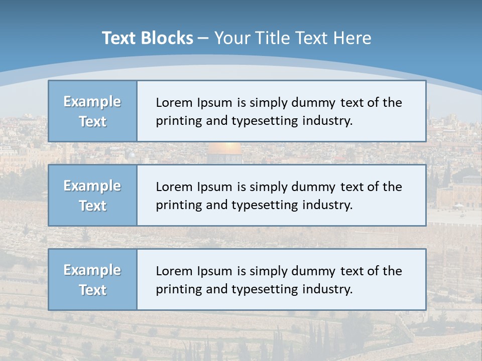 An Aerial View Of The Old City Of Jerusalem PowerPoint Template
