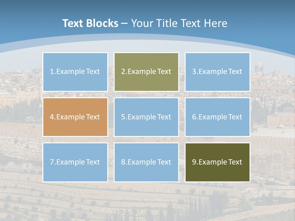 An Aerial View Of The Old City Of Jerusalem PowerPoint Template