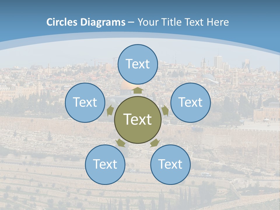 An Aerial View Of The Old City Of Jerusalem PowerPoint Template