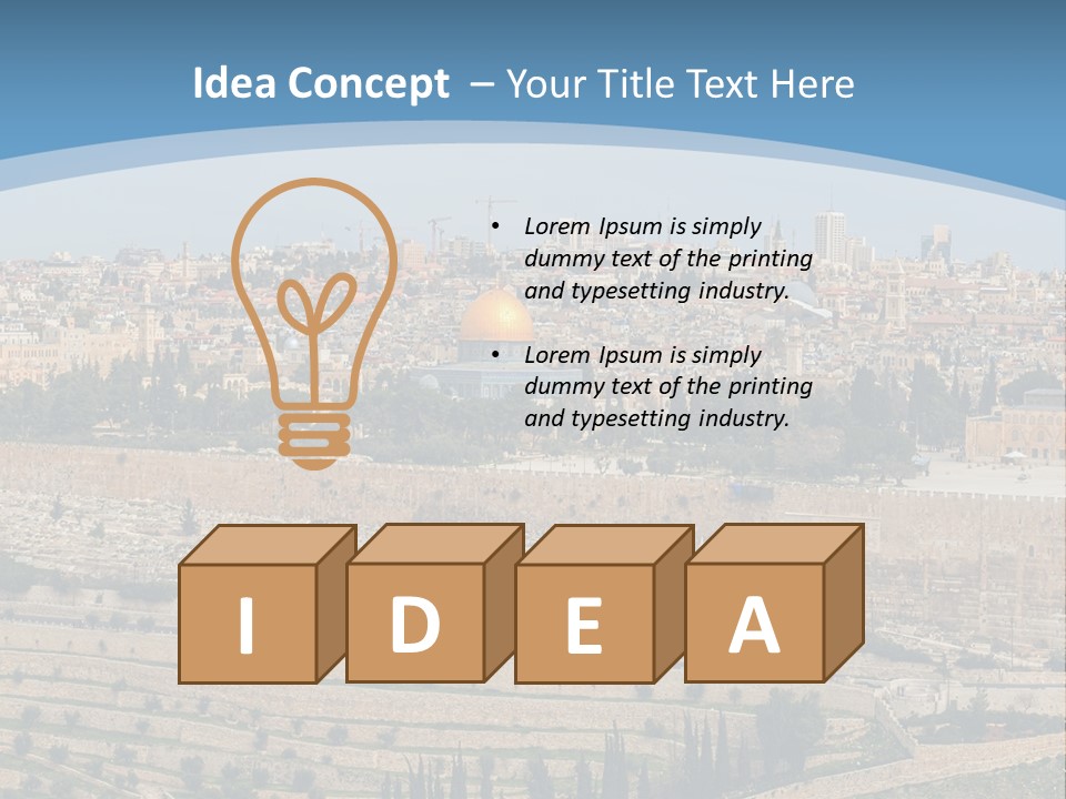 An Aerial View Of The Old City Of Jerusalem PowerPoint Template