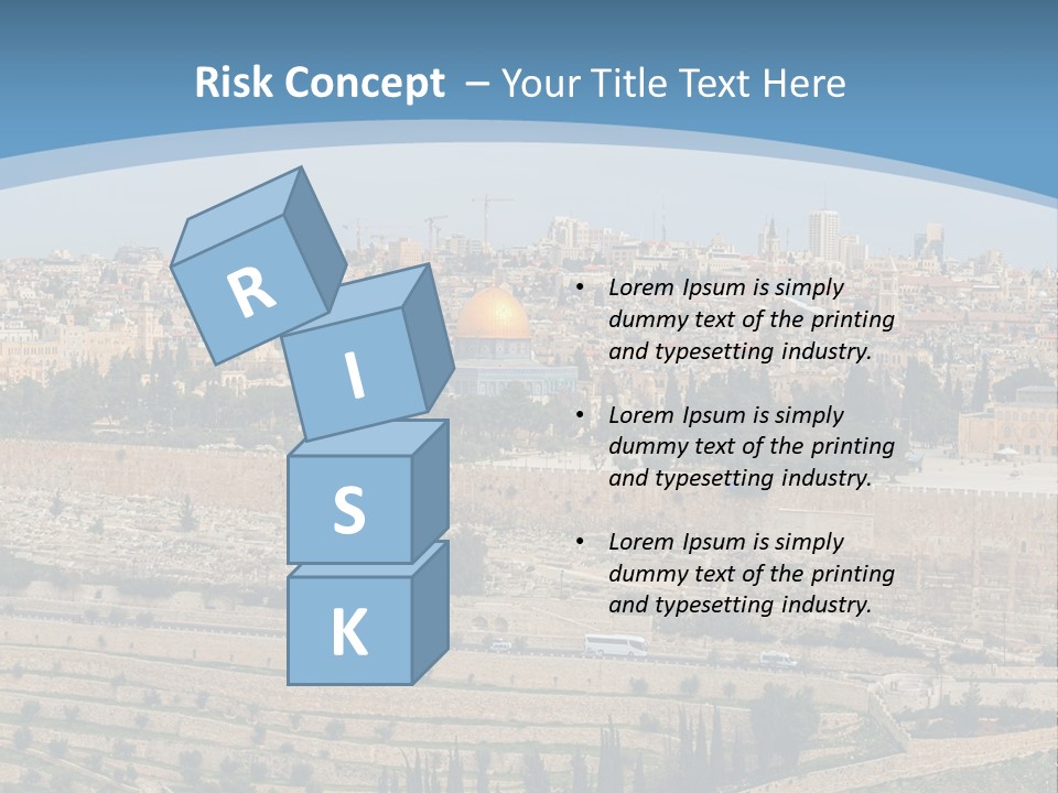 An Aerial View Of The Old City Of Jerusalem PowerPoint Template
