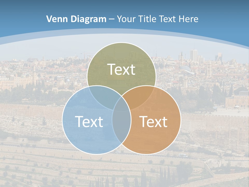 An Aerial View Of The Old City Of Jerusalem PowerPoint Template
