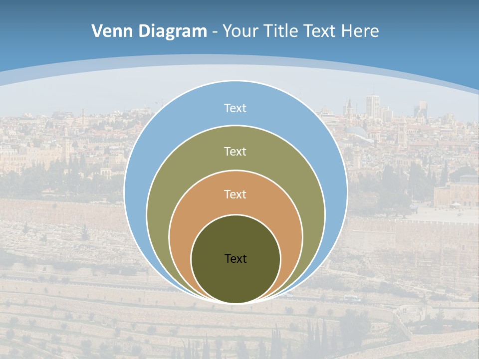 An Aerial View Of The Old City Of Jerusalem PowerPoint Template