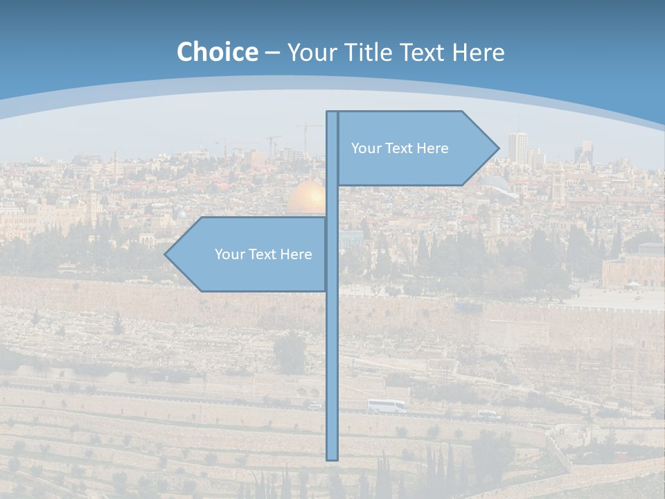 An Aerial View Of The Old City Of Jerusalem PowerPoint Template