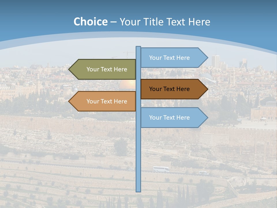 An Aerial View Of The Old City Of Jerusalem PowerPoint Template