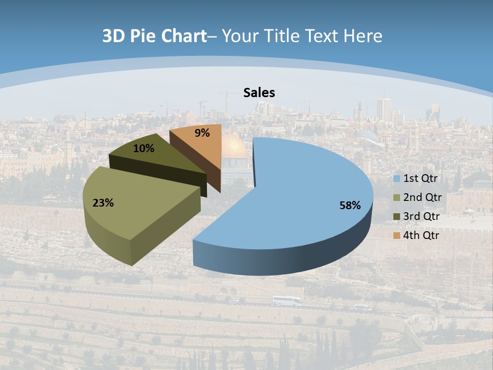 An Aerial View Of The Old City Of Jerusalem PowerPoint Template
