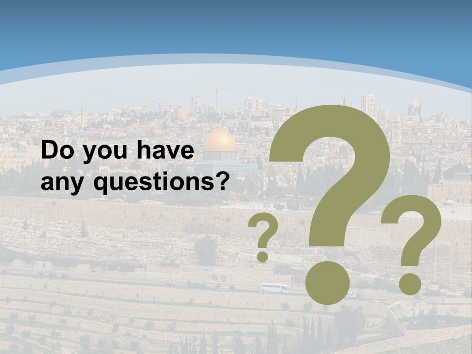 An Aerial View Of The Old City Of Jerusalem PowerPoint Template