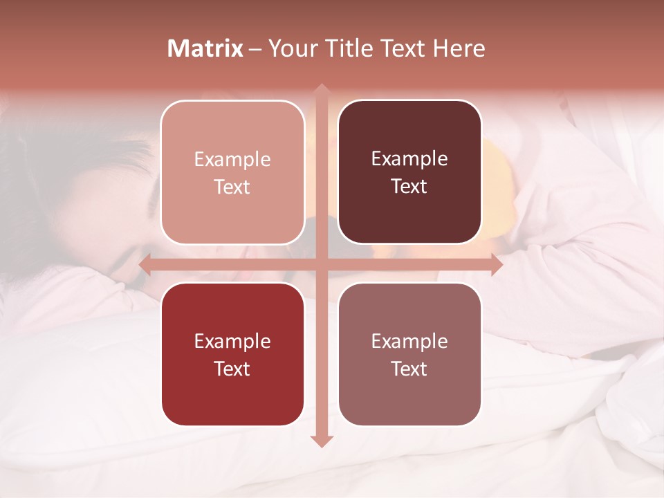 A Woman Laying In Bed With A Stuffed Animal PowerPoint Template