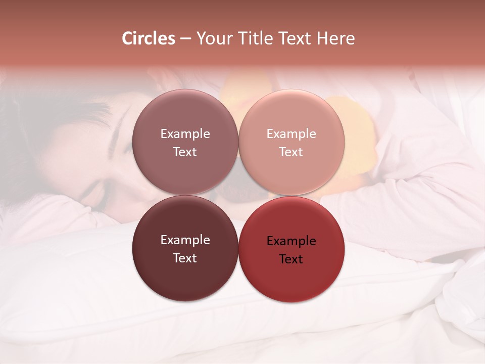 A Woman Laying In Bed With A Stuffed Animal PowerPoint Template