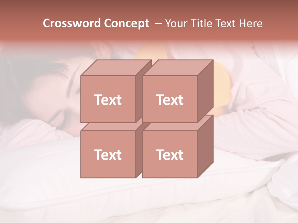 A Woman Laying In Bed With A Stuffed Animal PowerPoint Template