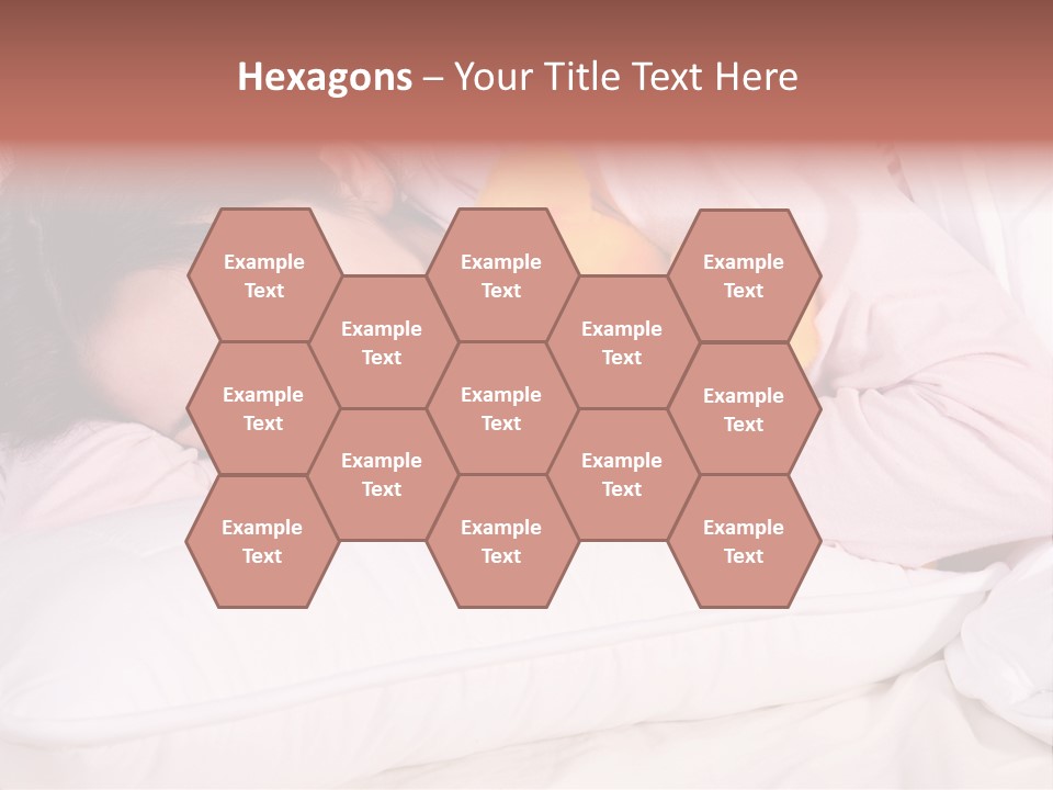 A Woman Laying In Bed With A Stuffed Animal PowerPoint Template