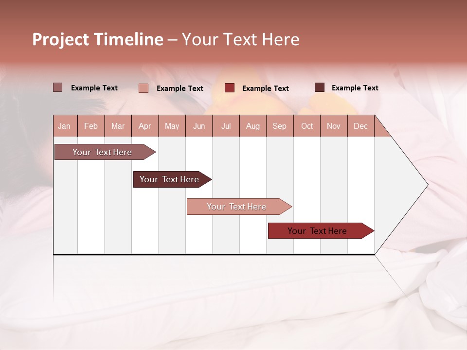 A Woman Laying In Bed With A Stuffed Animal PowerPoint Template