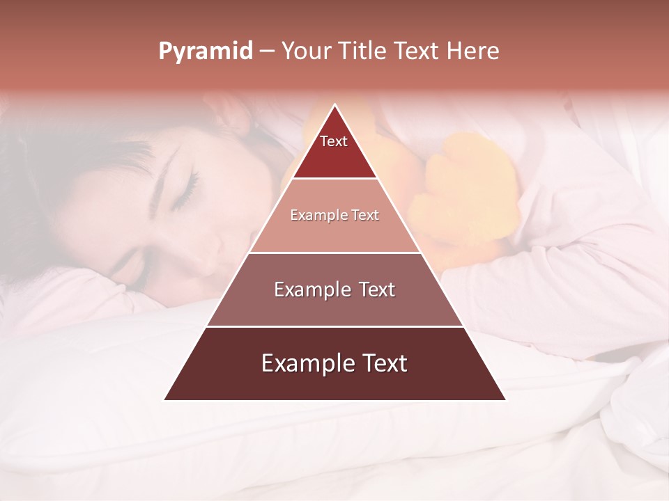 A Woman Laying In Bed With A Stuffed Animal PowerPoint Template
