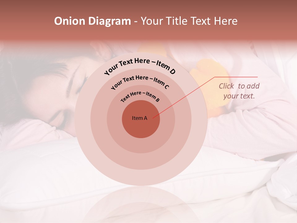 A Woman Laying In Bed With A Stuffed Animal PowerPoint Template