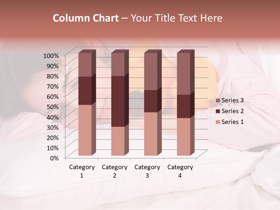 A Woman Laying In Bed With A Stuffed Animal PowerPoint Template