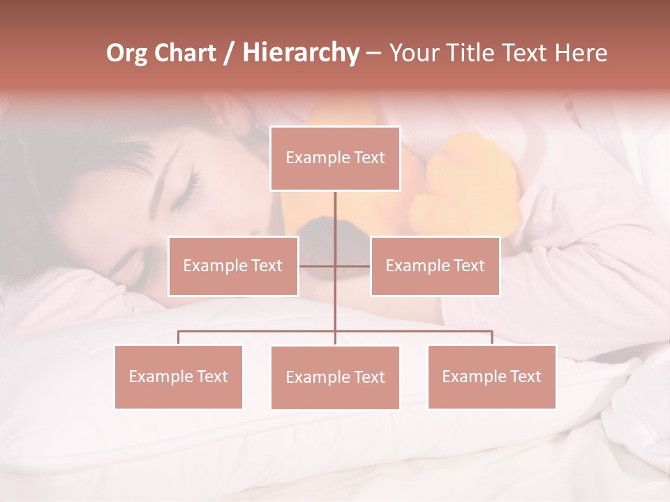 A Woman Laying In Bed With A Stuffed Animal PowerPoint Template