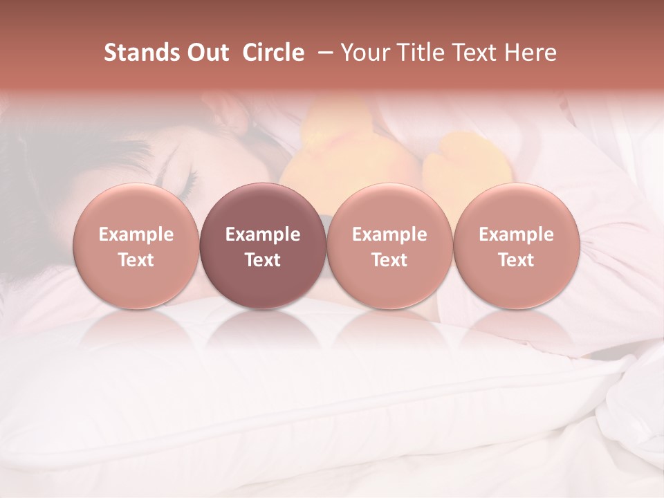 A Woman Laying In Bed With A Stuffed Animal PowerPoint Template