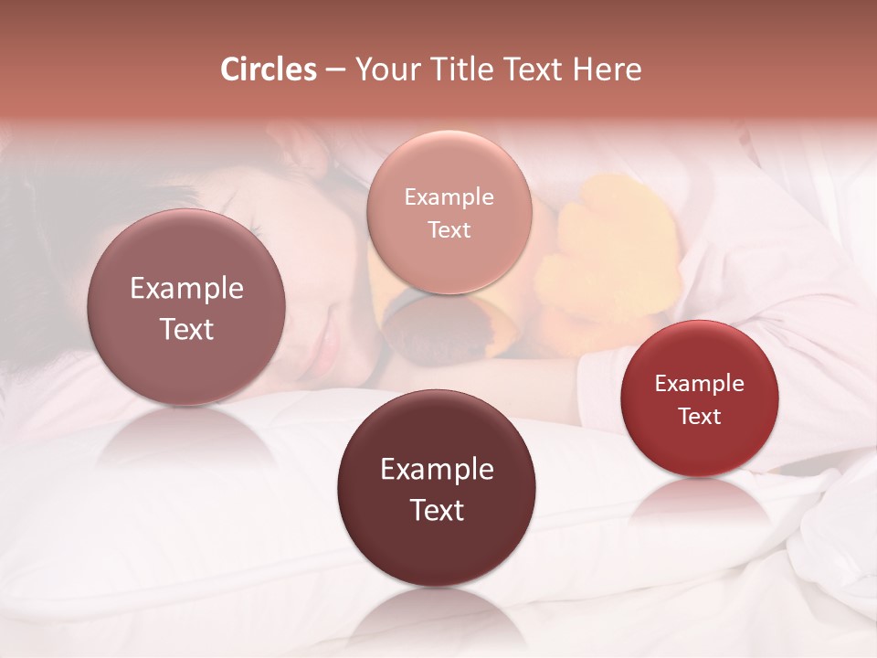 A Woman Laying In Bed With A Stuffed Animal PowerPoint Template