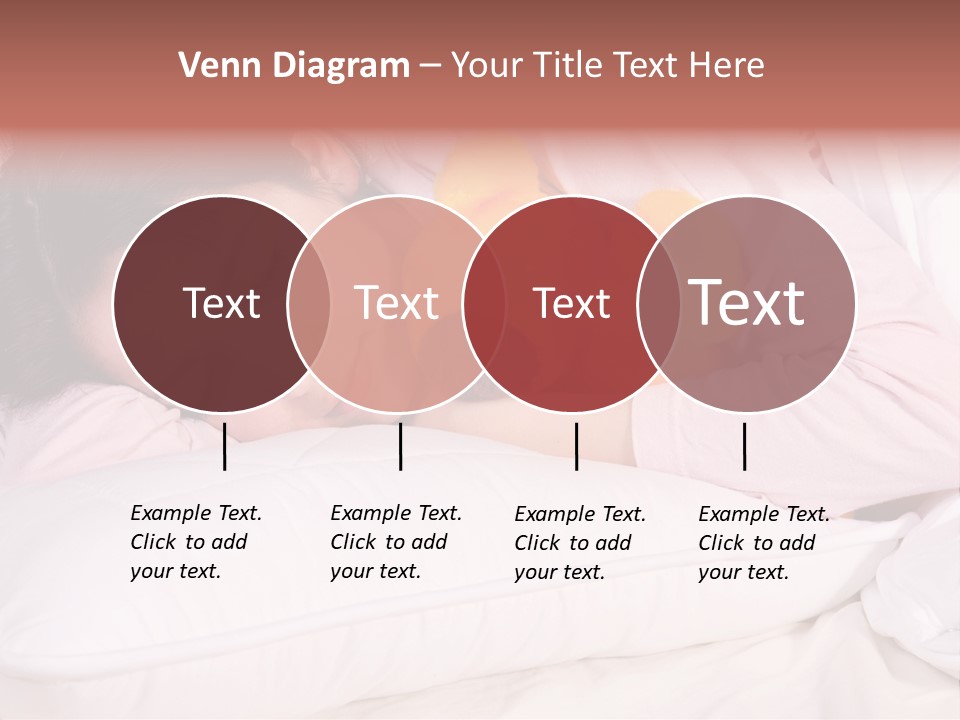 A Woman Laying In Bed With A Stuffed Animal PowerPoint Template