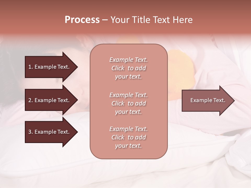 A Woman Laying In Bed With A Stuffed Animal PowerPoint Template