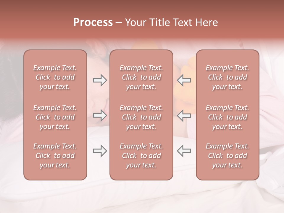 A Woman Laying In Bed With A Stuffed Animal PowerPoint Template