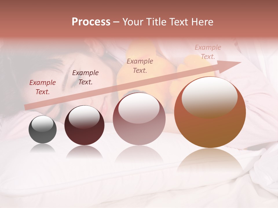 A Woman Laying In Bed With A Stuffed Animal PowerPoint Template