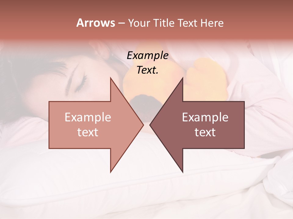 A Woman Laying In Bed With A Stuffed Animal PowerPoint Template