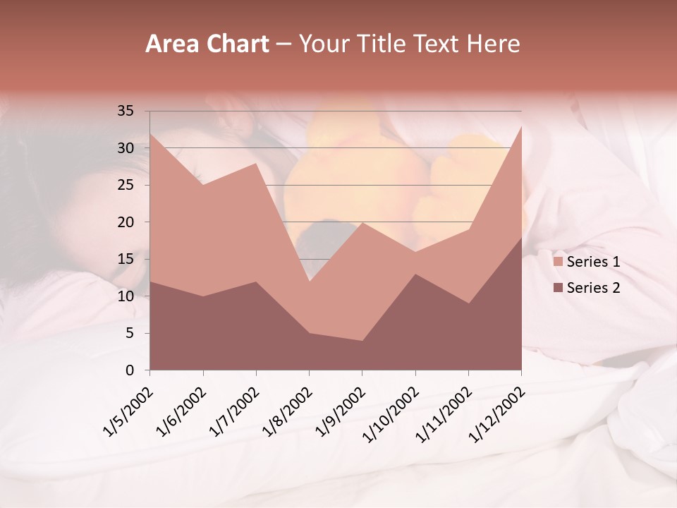 A Woman Laying In Bed With A Stuffed Animal PowerPoint Template