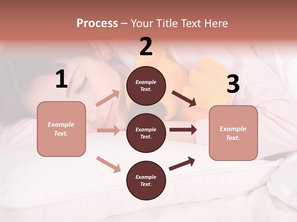 A Woman Laying In Bed With A Stuffed Animal PowerPoint Template