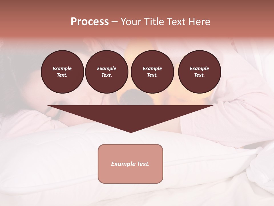 A Woman Laying In Bed With A Stuffed Animal PowerPoint Template