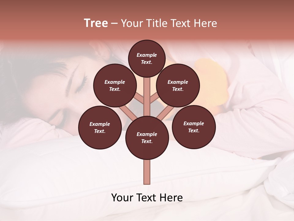 A Woman Laying In Bed With A Stuffed Animal PowerPoint Template
