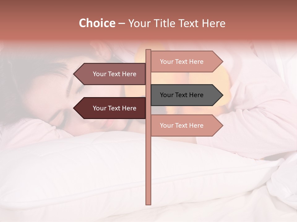 A Woman Laying In Bed With A Stuffed Animal PowerPoint Template