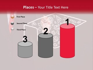 A Man In A Suit Holding A Chalkboard With A Graduation Cap On It PowerPoint Template