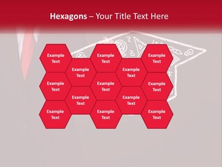 A Man In A Suit Holding A Chalkboard With A Graduation Cap On It PowerPoint Template