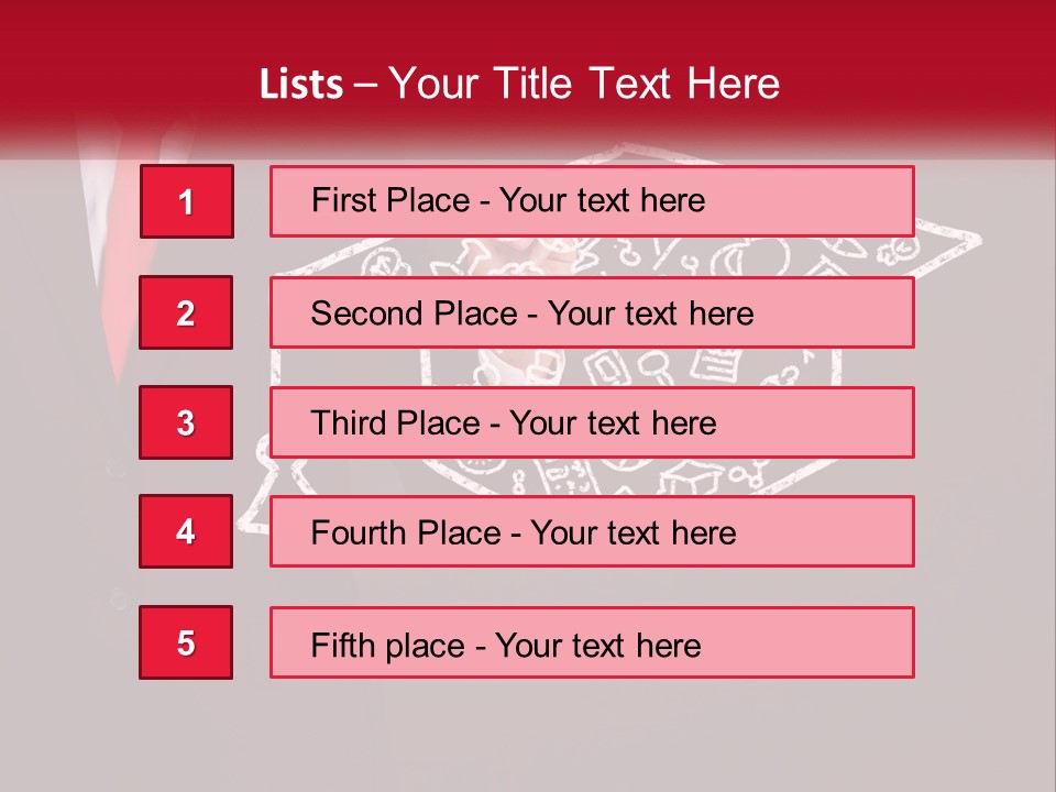 A Man In A Suit Holding A Chalkboard With A Graduation Cap On It PowerPoint Template