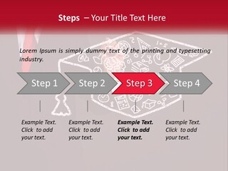 A Man In A Suit Holding A Chalkboard With A Graduation Cap On It PowerPoint Template