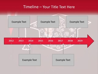 A Man In A Suit Holding A Chalkboard With A Graduation Cap On It PowerPoint Template