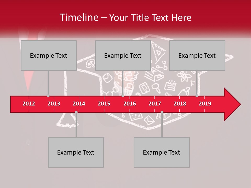 A Man In A Suit Holding A Chalkboard With A Graduation Cap On It PowerPoint Template