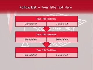 A Man In A Suit Holding A Chalkboard With A Graduation Cap On It PowerPoint Template