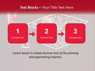 A Man In A Suit Holding A Chalkboard With A Graduation Cap On It PowerPoint Template