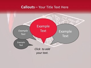 A Man In A Suit Holding A Chalkboard With A Graduation Cap On It PowerPoint Template